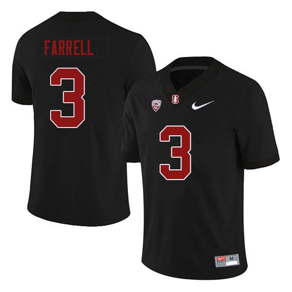 Men #3 Bryce Farrell Stanford Cardinal College 2023 Football Stitched Jerseys Sale-Black - Click Image to Close